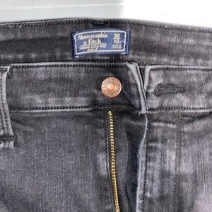 Abercrombie frayed ankle black skinny jean